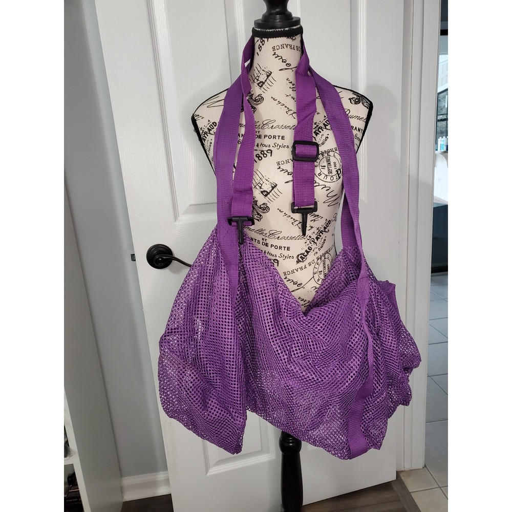 Sportime Violet Oversized Mesh Duffel Bag 37" Extra Large Equipment Bag Purple